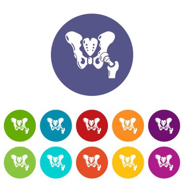 Kalça kemiği simgesi, basit tarzı.