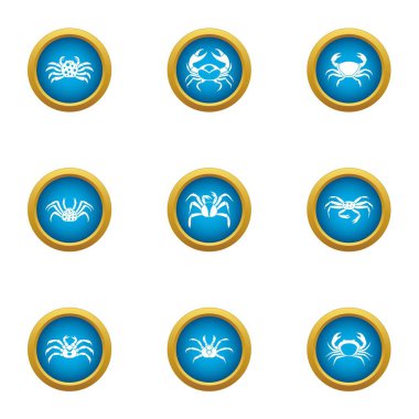 Multitape Icons set, düz stil