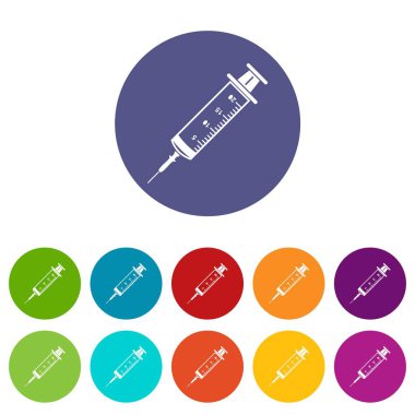 Şırınga simgesi, basit siyah stil