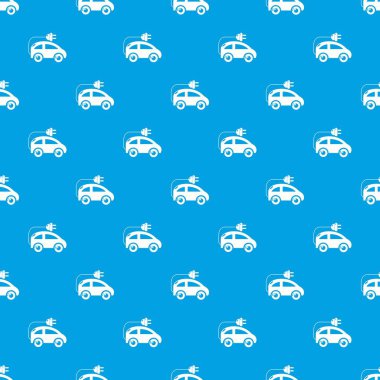 Modern elektrikli otomobil desen vektör kesintisiz mavi