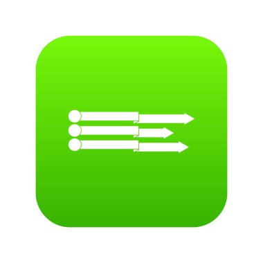 Infographic okları simge dijital yeşil