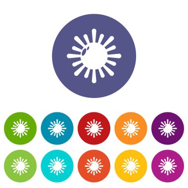 Güneş simgesi, basit siyah stil