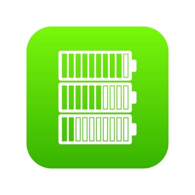 Pil göstergesi simgesi dijital yeşil