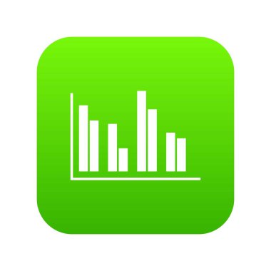 Finansal analiz grafik simge dijital yeşil
