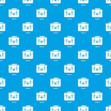 Satchel Çanta modeli vektör kesintisiz mavi