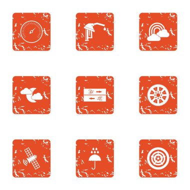 Tech gece simgeler kümesi, grunge tarzı