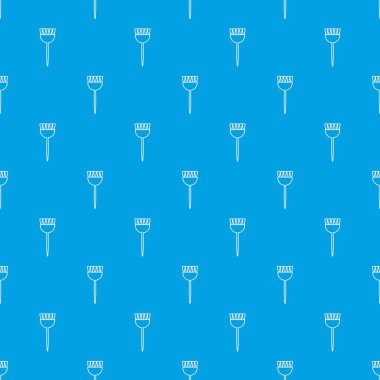 Kozmetik fırça desen vektör kesintisiz mavi
