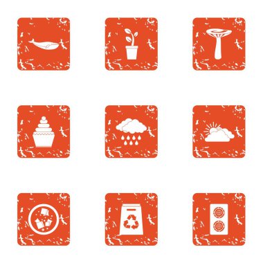 Özet simgeler kümesi, grunge tarzı