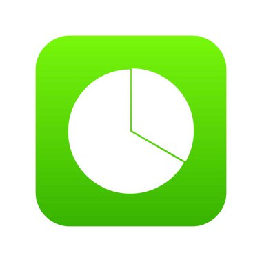 Daire grafiği Infographic simgesi dijital yeşil