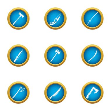 Öldürme aracı Icons set, düz stil