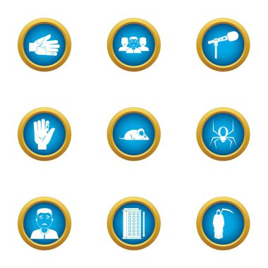 Cyber arabirim simgeler ayarla, stil düz