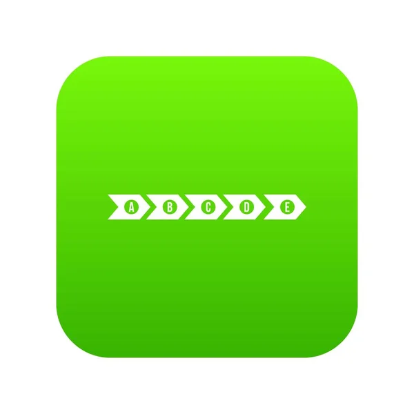 Schritt für Schritt Infografik Symbol digital grün — Stockvektor