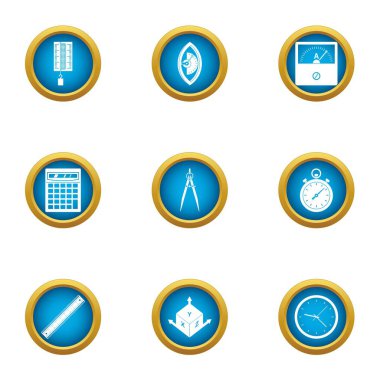 Icons set arabirimi, stil düz