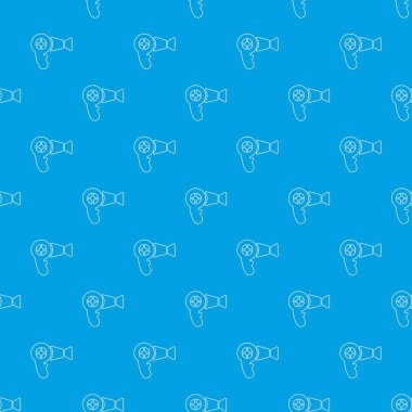 Saç kurutma makinesi desen vektör kesintisiz mavi