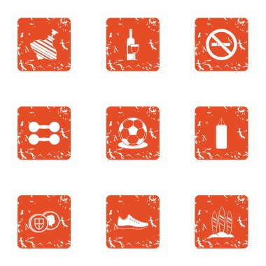 Eğlence simgeler kümesi, grunge tarzı