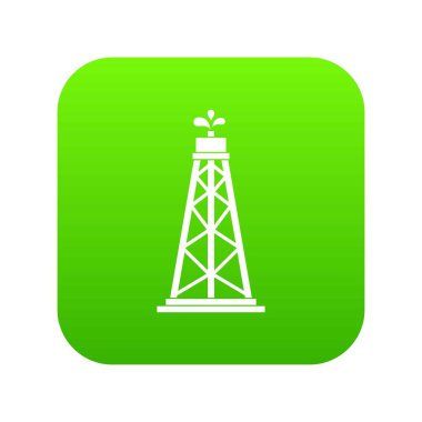Petrol sondaj platformu simgesi dijital yeşil
