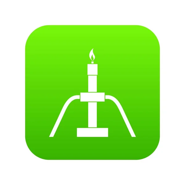 Gas flaring icon digital green — Stock Vector