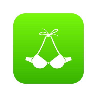 Beach sutyen yeşil simge vektör