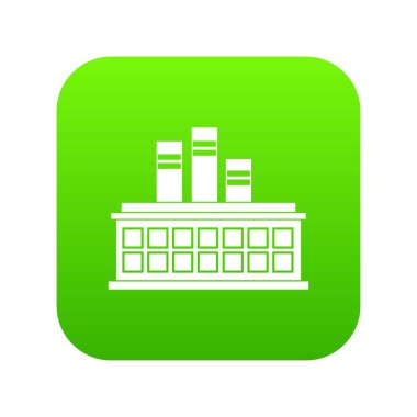 Petrol rafineri tesisi simgesi dijital yeşil