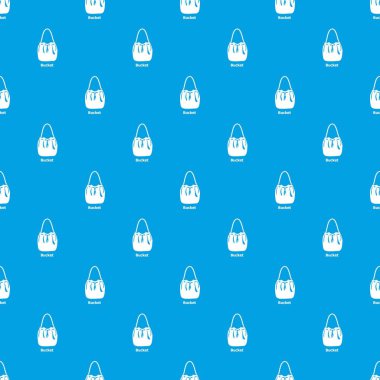 Kova çanta desen vektör kesintisiz mavi