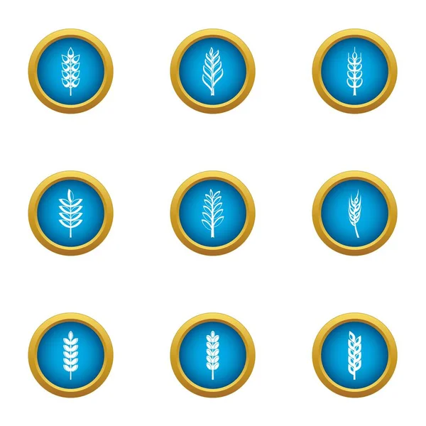 Sprout icons set, flat style — Stock Vector