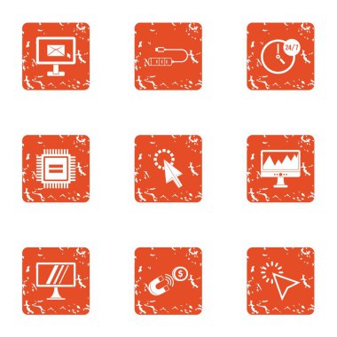 Bilgisayar kodu simgeler kümesi, grunge tarzı