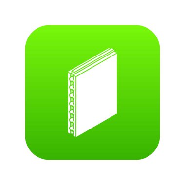 Sandwich panel icon green vector clipart