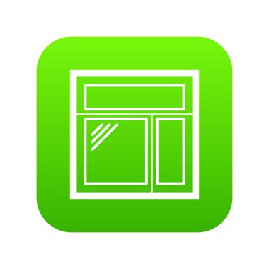 Kare penceresi simge yeşil vektör çerçeve