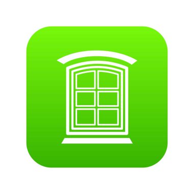 Retro pencere yeşil simge vektör çerçeve