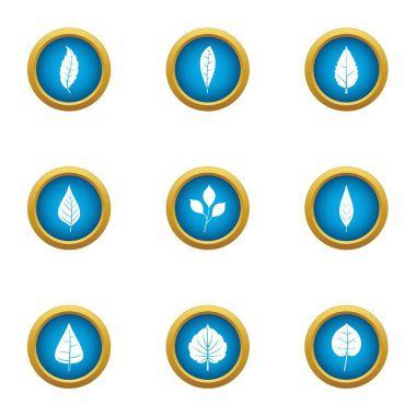 Pus Icons set, düz stil