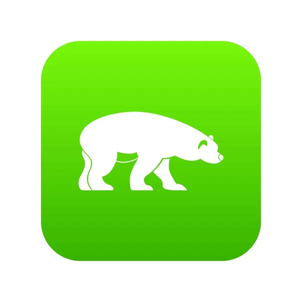 Beer pictogram digitale groen — Stockvector