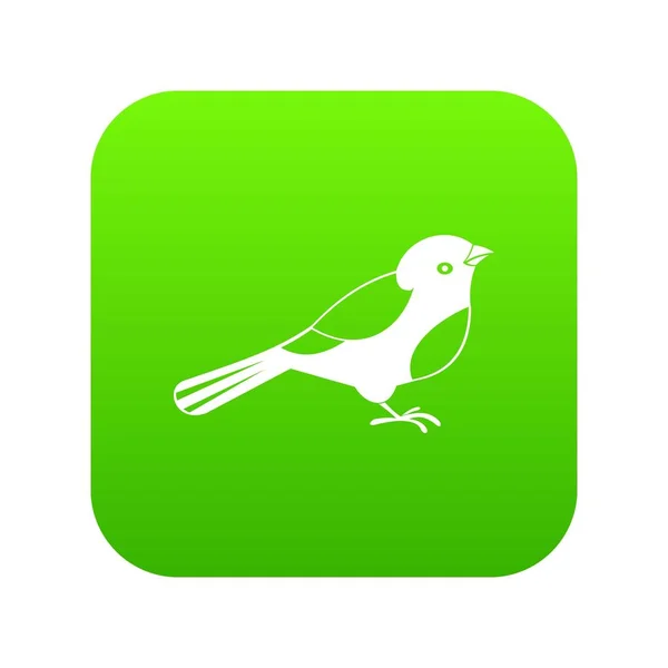 Bird icon digital green — Stock Vector