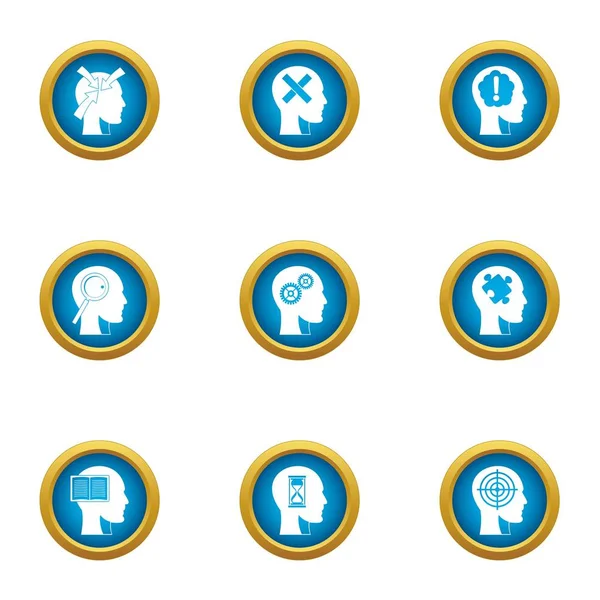 Conjunto de iconos de elección inteligente, estilo plano — Vector de stock