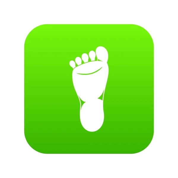Foot left leg icon digital green — Stock Vector