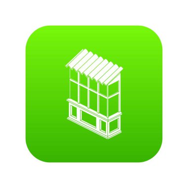 Sovyet balkon yeşil simge vektör