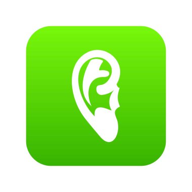 Kulak simgesi dijital yeşil