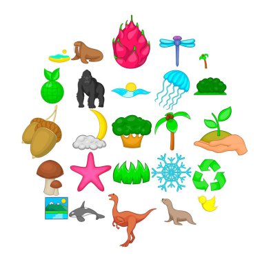 Çeşitlilik Icons set, karikatür tarzı