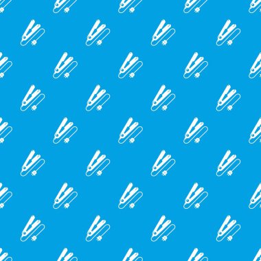 Saç düzleştirici desen vektör kesintisiz mavi