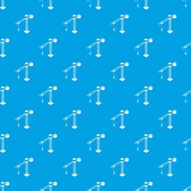 Kule vinç desen vektör kesintisiz mavi