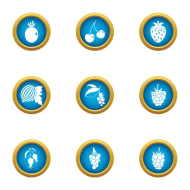 Fetus Icons set, düz stil