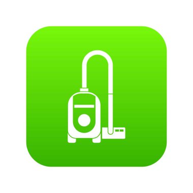 Elektrikli süpürge simgesi dijital yeşil