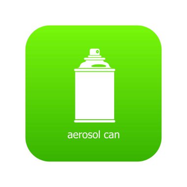 Aerosol olabilir yeşil simge vektör