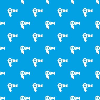 Saç kurutma makinesi desen vektör kesintisiz mavi