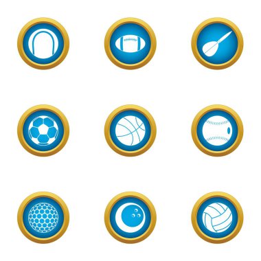 Icons set tarzı düz