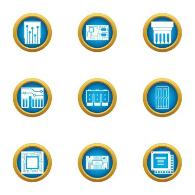 Düzeni Icons set lehimleme, düz stil