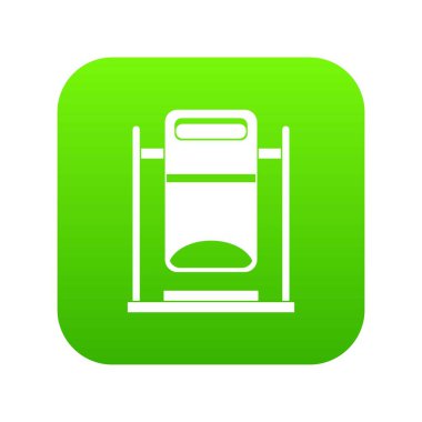 Sallanan çöp tenekesi simgesini dijital yeşil