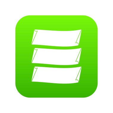 Üç afiş simgesi dijital yeşil