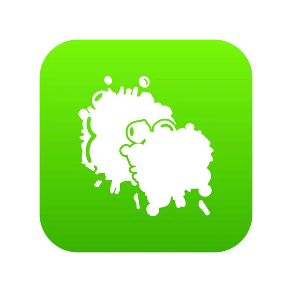 Paintball úvodní blob ikonu zelené vektor — Stockový vektor