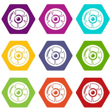9 vektör günlük Icons set