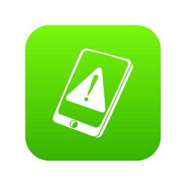 Smartphone yeşil simge vektör uyarı